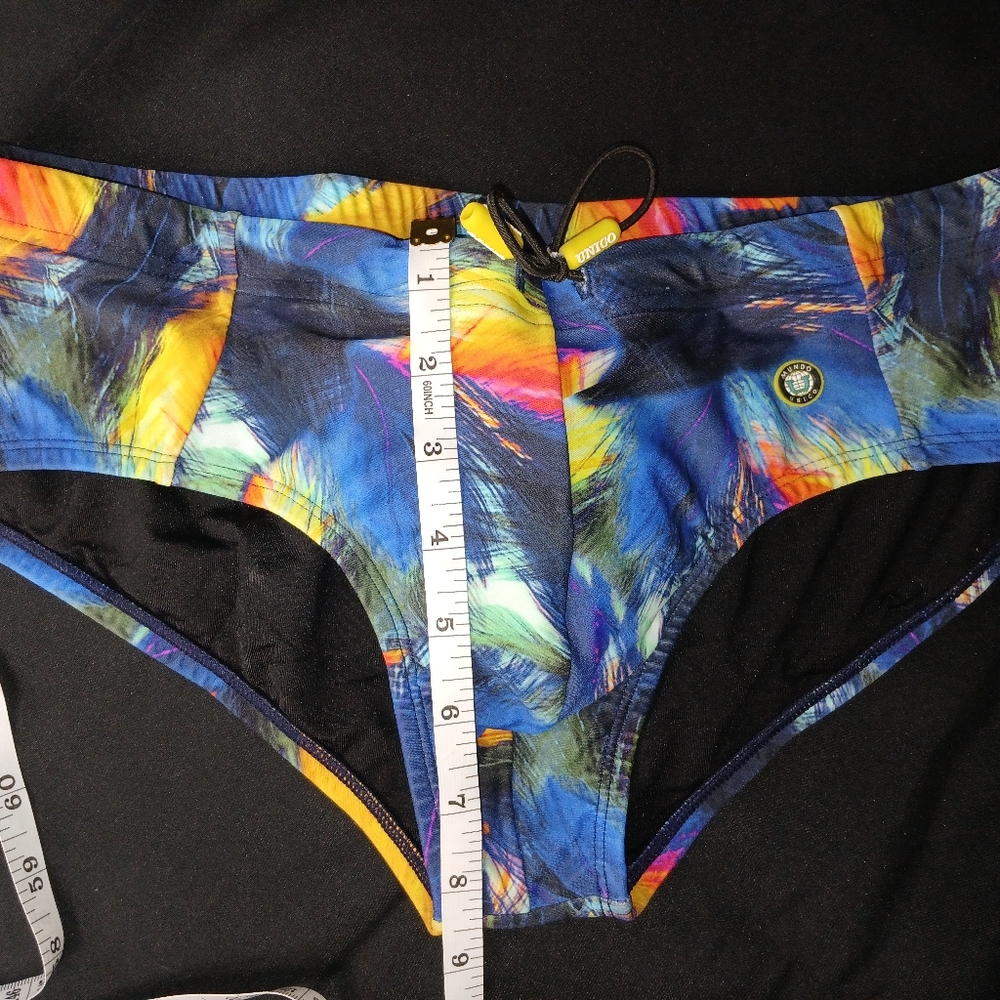 Colorful Men's Swim Briefs Size L - Picture 4 of 6